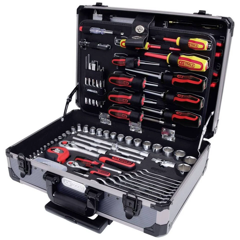 KS Tools Werkzeugset 911.0630 Universal 130-teilig im Koffer 1/4″ + 1/2″