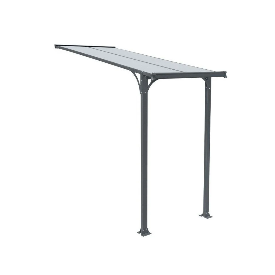 HOME DELUXE Vordach CUBIS S Aluminium Anthrazit 148 x 150 x 258 cm