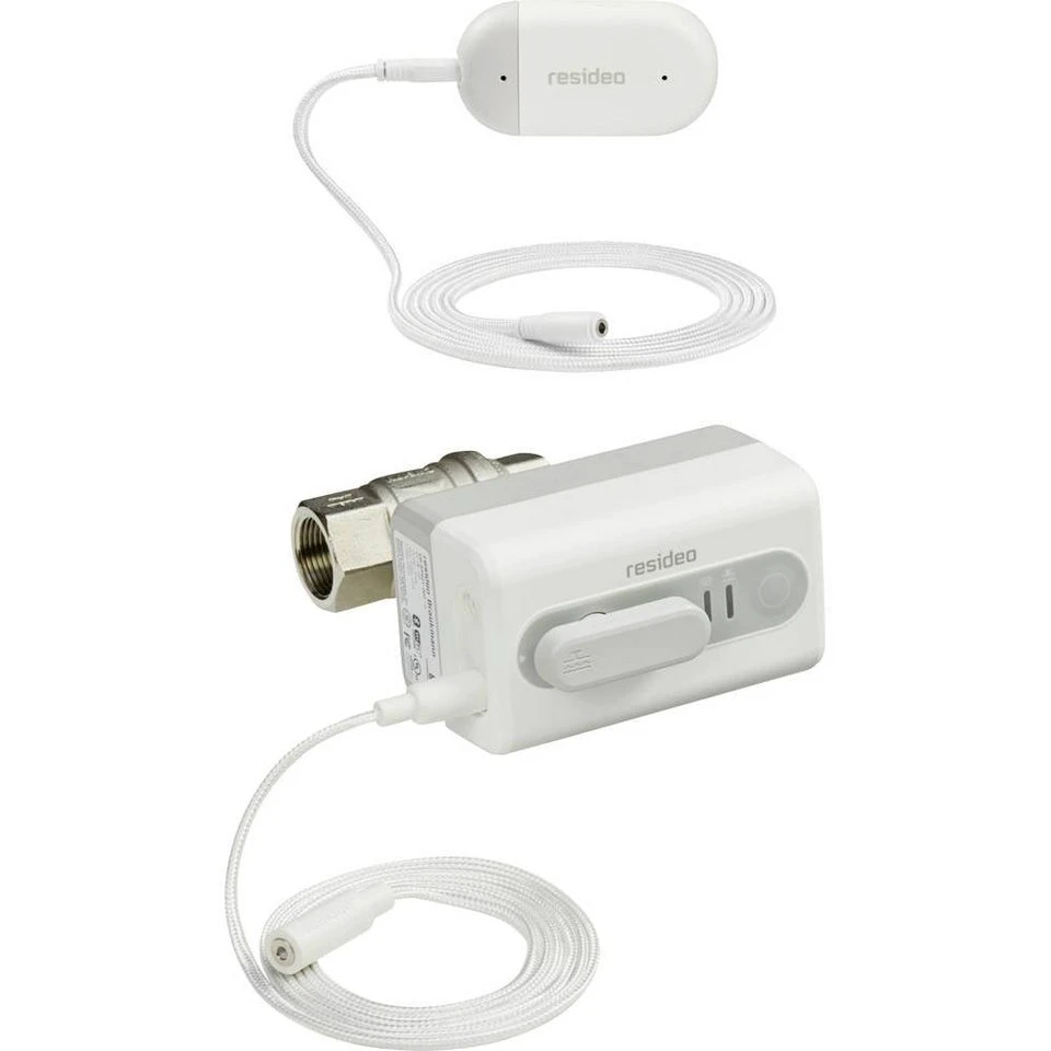 Honeywell Resideo Braukmann L5 WiFi Wasserleckage-System 1″ VWS01Y025E Wassermelder App-Steuerung externer Sensor